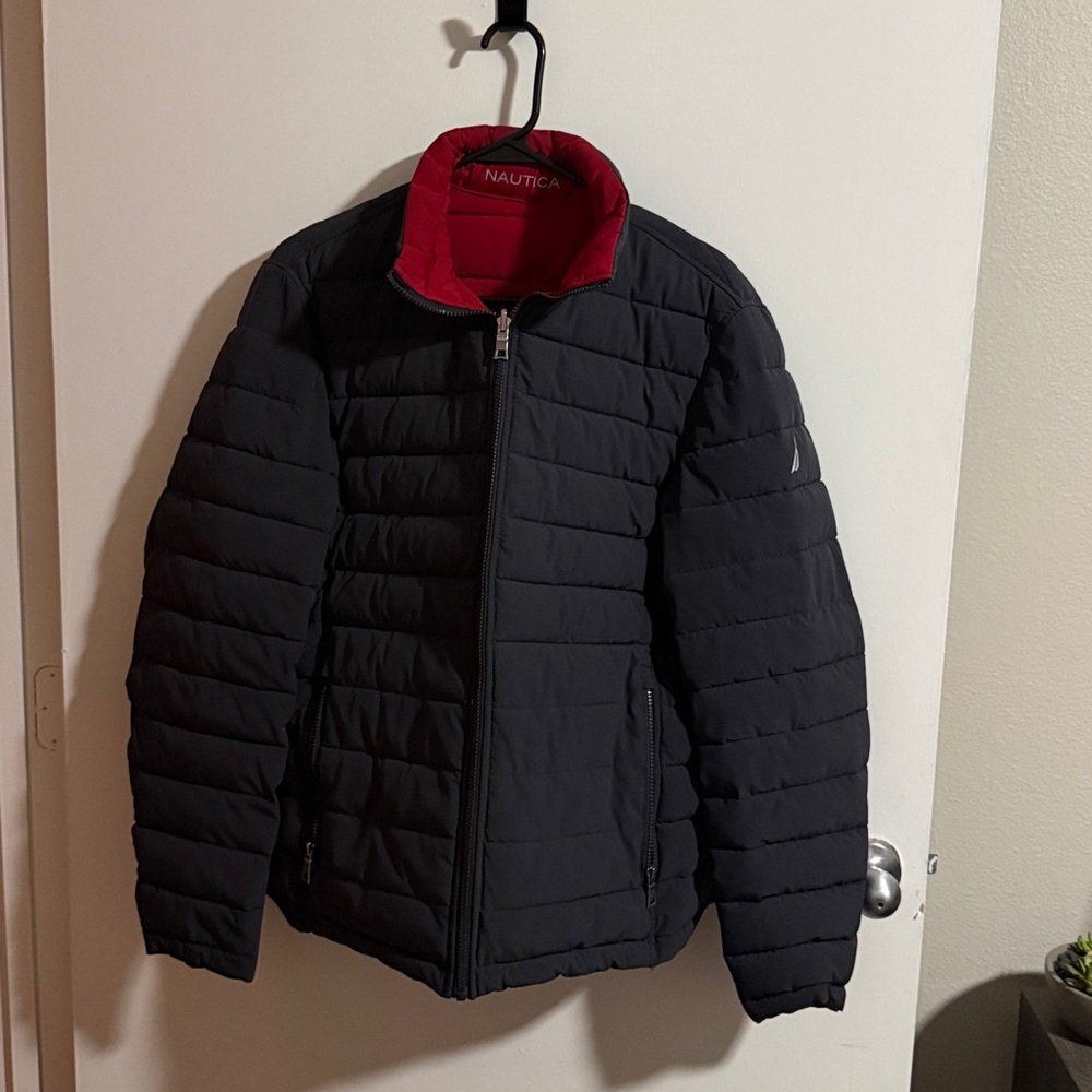 Nautica black and red reversible jacket